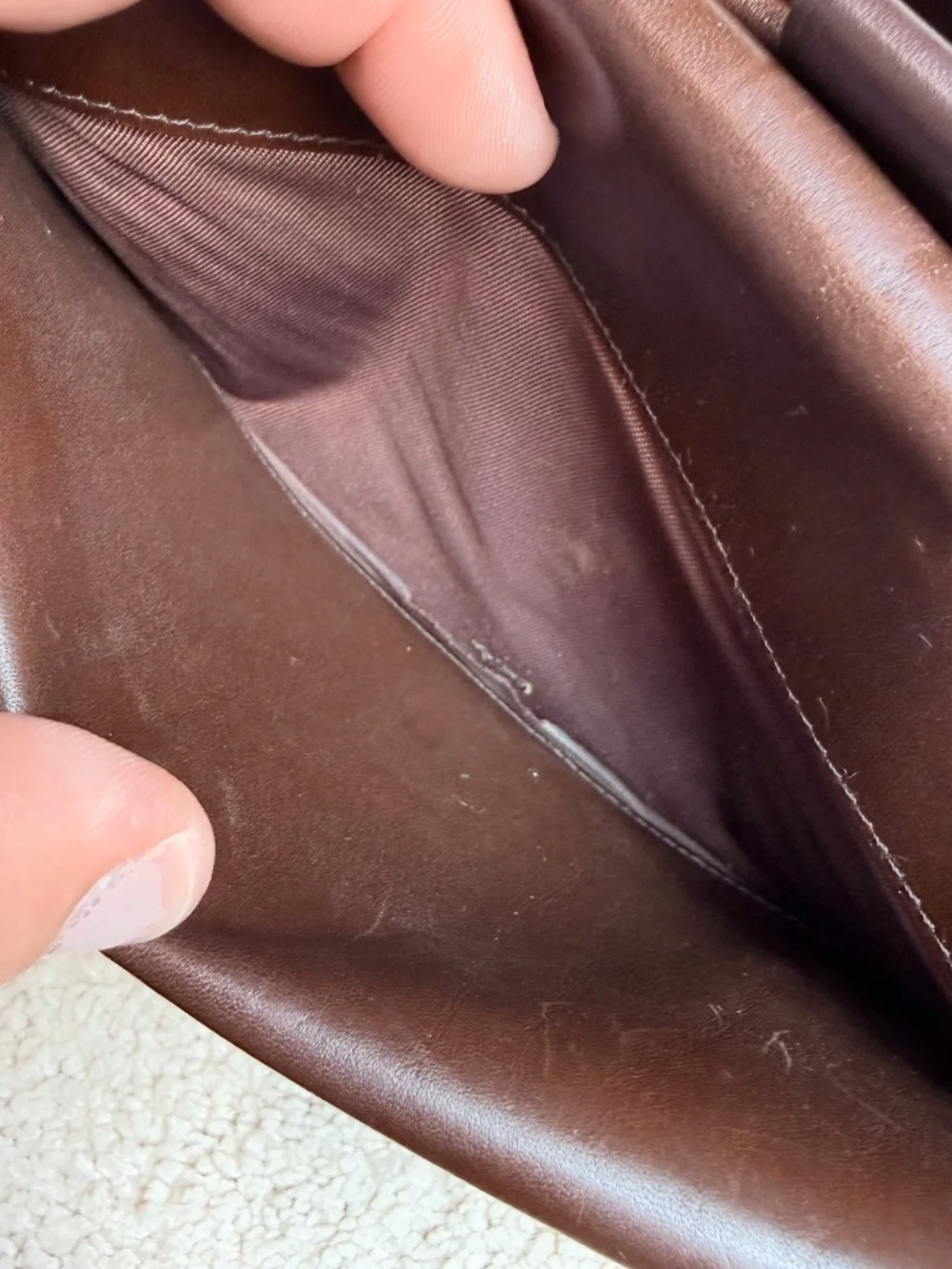 Dooney & Bourke All-Weather Leather kiss-lock Wallet Pebbled Leather Brown